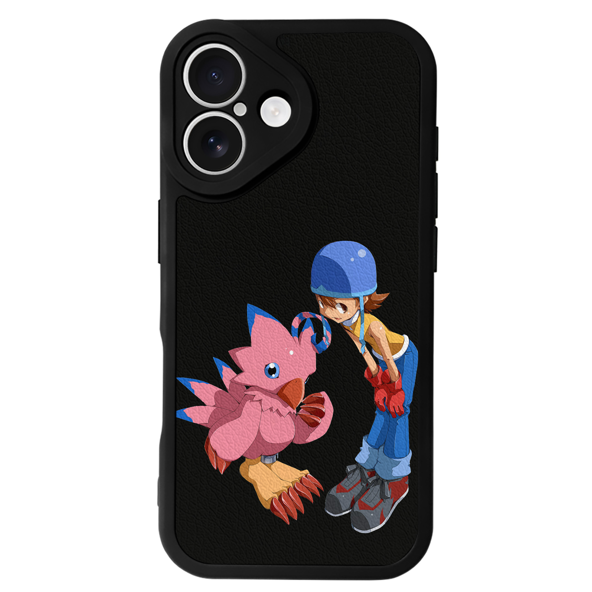 （画像用） Digimon デジタルモンスター/デジモン 【iPhone 16シリーズ対応】シリコンスマホケース（レザー調） 材質：シリコン